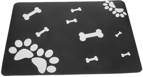 Angoily Absorbent Pet Feeding Mat Quick-dry Anti- Dog Bowl Mat for Food and Water Stylish Design for Cats and Dogs Protects Floors from Stains Lightweight and Easy to Clean