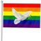 ACTOYS Friedenstaube Flagge, 90x150cm Friedensfahne, Regenbogenflagge Frieden, Durable, Fahne Peace für Balkone, Innenhöfe, Gärten- 100% Polyester