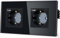 TAWOIA Schuko Steckdose mit USB Type C (MAX 20W) Schnelllade Schnittstelle,EU-Standard 2 Fach Steckdosen mit Kristall Glas Platte Doppel Wandsteckdosen Schwarz 86 * 157mm
