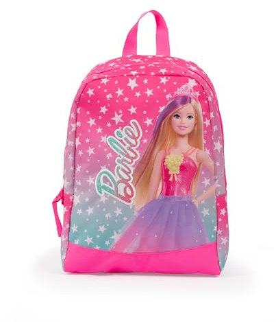 Giochi Preziosi Barbie – Mochila de guardería de Barbie con amplio compartimento central, apto para los más pequeños, correas acolchadas y asa Dim. 25,5 x 34,5 x 11,5 cm, multicolor, S, Casual