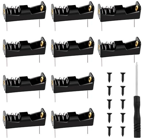 KUOQIY 10 PCS 12V 23A Battery Holder, A23 Battery Case Holder Box, 12V Battery Holder Spring Clip Case with Pin, with Screwdriver & Screw