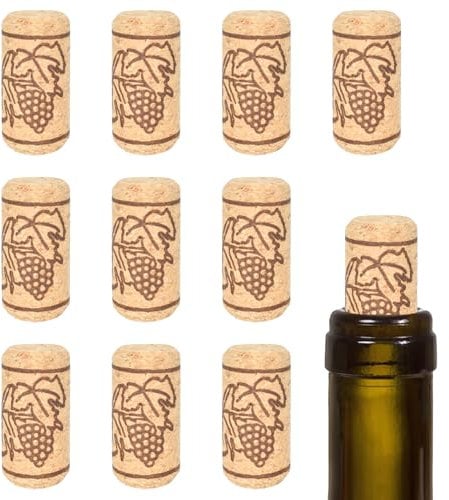 Corks,10 Pcs Wine Bottle Corks,Natural Corks Stopper,Replacement Corks Leakproof, Soft Wooden Wine Corks Plugs,for Wine Bottles,Beer Bottles,Liquor Bottles Cork for Winemaking Brewing(22 * 44mm) (B)