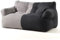 JNTFNE Sitzsack, Stuhl, Doppelsofa, faules Sofa, Freizeit, Schlafzimmer, Wohnzimmer, Balkon, modern, einfach (ohne Füllstoffe) (Farbe: Grau und Schwarz)