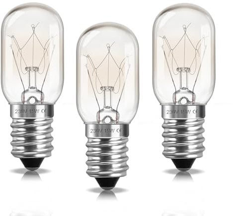 E14 Salt Lamp Bulbs Dimmable 240V, T20 SES Mini Scentsy Bulbs for Wax Warmer, Sewing Machine, Fridge, Pygmy Freezer, Wax Burner, Small Screw in Light Bulb Warm White 2700K, 3 Pack