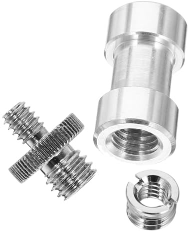 WATIIFUFU 1/4 to 3/8 Camera Mount Screw Adapter Double Head Tripod Screw for Action Cameras and Dslr Mounting Accessories