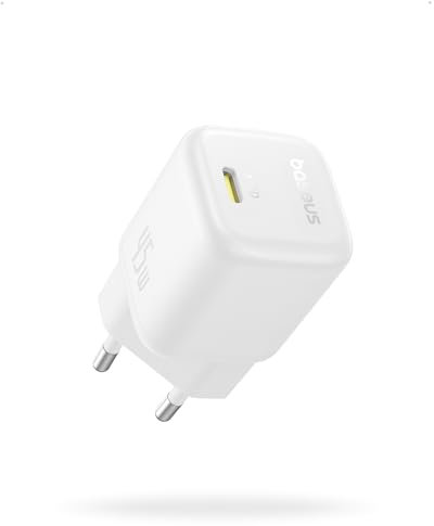 Baseus PicoGo Chargeur USB C, 45 W, Bloc d'alimentation PD 3.0 PPS Rapide, Compatible avec iPhone 16/16 Pro Max/15-12, Galaxy S24 Ultra, Pixel, iPad Pro/Air, Steam Deck, Blanc