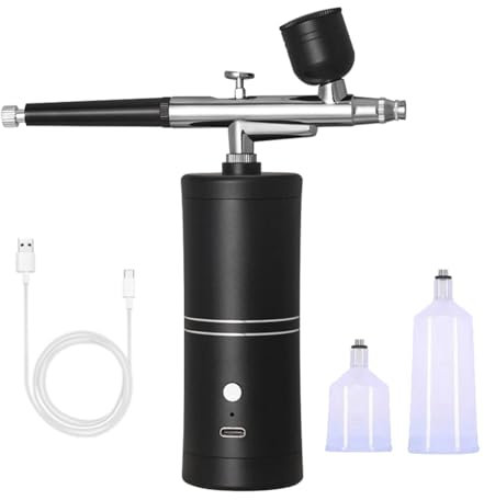 Sizoriruk New Airbrush KIT Cordless Rechargeable Compressor Airbrush Set, Automatically Handles Model Painting, Nails, Makeup