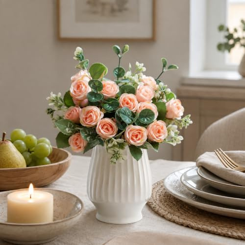 astylishome 3602 Künstliche Pfingstrosen, Kunstblumen, Seide, Pfingstrosen, Blumensträuße für Hochzeit, Zuhause, Geburtstag, Party, Arrangement, Gartendekoration
