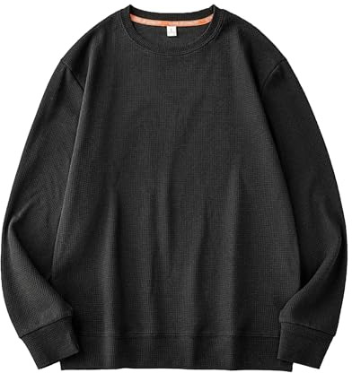 Felpa girocollo in velluto da uomo in pile spesso abbigliamento senza cappuccio pullover a maniche lunghe pesante