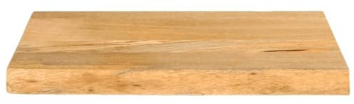 HEFZGDB Tischplatte mit Baumkante 40x20x3,8 cm Massivholz Mango Waschtischplatte Küchenarbeitsplatte Schreibtischplatte Esstisch für Studienraum Konferenzraum Küche Büro