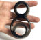 YILUQIFLY Silikon Penis Sperma Lock Ring Doppelter Kugelring Penis Ball Separatoren Ejakulation Verzögerung Sex Zeit Ausdauer Erektion Verdickte Cockcomb Ring Erwachsene Sex Spielzeug (Schwarz)