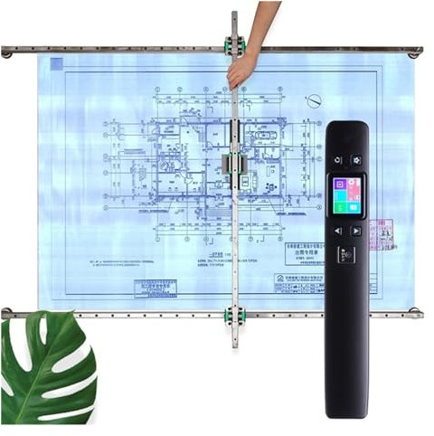 Großformatiger Schienenscanner for technische Zeichnungen, A0 tragbarer hochauflösender Kalligraphie- und Malerei-Schieferscanner 1050 DPI,Einfaches Scannen