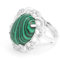 Hasdnker Anillo Anillos Mujer Hombre Rings Egg Shape Natural Stone Ring For Women Healing Cabochon Bead Amethysts Pink Quartz Crystal Finger Rings Jewelry Malachite
