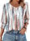 Aokosor Womens Tops 3/4 Sleeve T Shirts for Women UK Crew Neck Tunic Womens Blouses Ladies Tops Size 14-16 White tie dye