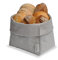 CALUTEA großer XXL Brotkorb/grau/modern/veganes Leder als Stoff Alternative/Brottasche/Brötchenkorb/Obstkorb | faltbarer Krempelkorb 21cm Ø