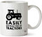 Hippowarehouse Easily Distracted by Tractors Printed Mug Cup Ceramic 10oz