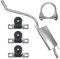 Ferroz Endschalldämpfer Auspuff Endtopf für VW Golf 3 III Fließheck 1.4i 1.6i 1.8i 1.9 D, Cabrio 1.8i