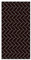 Panorama Tapis du Sol Cuisine Salon - Différentes Tailles - (Mosaïque de Briques Noires 80x300 cm)
