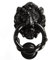 Hammer and Tongs - Lion Head Door Knocker - H150mm - Black