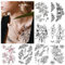 Fake Tattoos Tatoos Aufkleben Damen 8 Blätter, Temporäre Tattoos 3D Tattoo Aufkleber Rose Tattoo Blume Tattoo Arm Tattoo, Klebe Tattoos Erwachsene Henna Tattoo Fake Tattoos Frauen Party Deko karneval