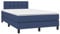 vidaXL Boxspringbett mit Matratze Doppelbett Polsterbett Bettgestell Lattenrost Bett Bettrahmen Hotelbett Schlafzimmerbett Blau 120x200cm Stoff