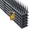 KADAX 6 Stück Vogelabwehr Spikes, Kunststoff, 51x4x3,5 cm, 3-reihig, für Tauben, Katzen, Marder, Zaun, Balkon, Dach, Fensterbank, robust und wetterbeständig, frei zuschneidbar, Anthrazit
