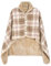 heekpek Damen Schal Winter Übergroßer Warme Winterschal mit Knopf Weich Deckenschal Fleece Oversized Poncho Cape Pullover Unisex Dicker Winterschal, Khaki(100 * 140cm)