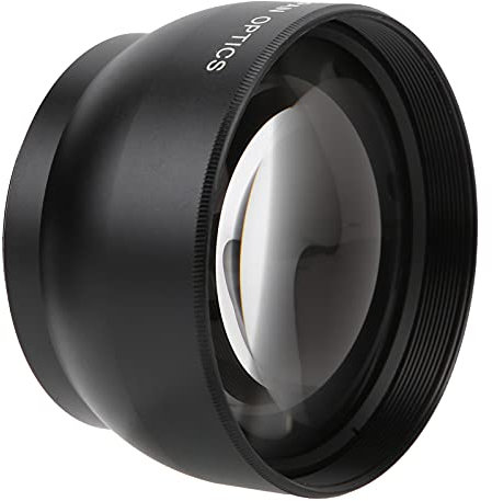 DIXII Telephoto Lens, 49MM 2X Magnification HD Telephoto Lens, Aluminum Alloy Teleconverter Lens for 49mm Camera Lens and 62mm Filter