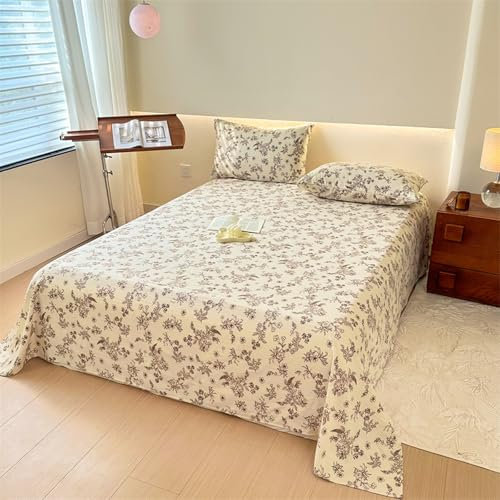 HAIBA Bettlaken ohne Gummizug 200x240cm Klassische Bettlaken | Betttuch | Laken | Leintuch | 100% Baumwolle ohne Gummizug