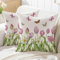 Jayusaror Kissenbezug 40x40 Frühling Rote Blumen Blätter Outdoor Sofakissen Landhausstil Kissenhüllen Dekokissen Kissen Couchkissen Kissenbezüge Zierkissenbezug Garten Sofa Deko，2er Set