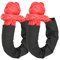 Brilluxa 2 Piezas de Grillete Suave de Alta Resistencia, Cuerda Sintética de Recuperación de Carretera, Grillete de Cuerda de 35 Toneladas, Anillo de Recuperación (Red)