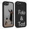Xylota Personalisierte Handyhülle für iPhone 7/8/SE 2022/SE 2020 4,7'', Personalisiert Hülle mit Selbst Gestalten Eigenem Bild Text Foto Schutzhülle, Individuelle Design Case für iPhone 8,Schwarz