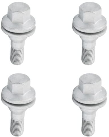 Autocraft Lot 4 boulons de Roue M12x1.5 mm – tête 17 mm, Conique 60°, Longueur 48 mm – Compatible pour Citroën, Peugeot, Opel, Fiat, DS – OEM 29208, 540567