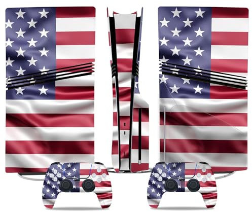 Per PS5 Pro Skin Disc Edition & Per PS5 Pro Skin Digital Edition Console Controller Vinyl Cover Skins Wraps Scratch Resistant Compatible 74466(Digital Edition)