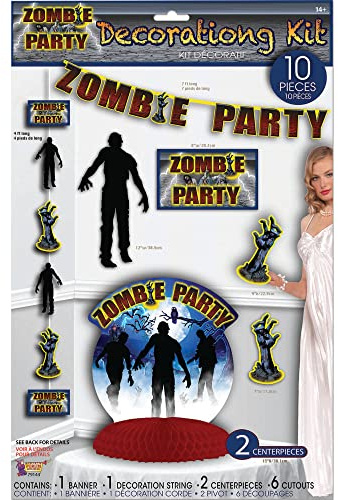 Multicolor Zombie Party Decorating Kit (Pack of 10) - Eye-Catching Design, Perfect Decorations for Halloween, Zombie-Themed Parties, or Haunted Houses Halloween