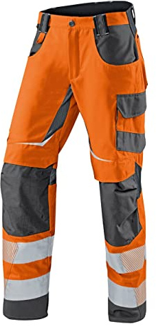 KÜBLER REFLECTIQ Warnschutz-Sommerhose PSA 2 | Warnorange/Anthrazit | Größe 62