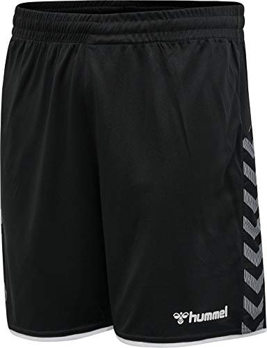 Hummel Herren Hmlauthentic Poly Shorts, Black/White, XXL EU