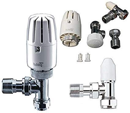 12 x Pegler Bulldog 2 TRV 8mm / 10mm Thermostatic Radiator Valve and Lockshield Valve Pack -
