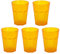 Engelland - 5 x Plastikbecher, Trinkbecher, Orange, Cocktailbecher, 250 ml, mit Eichstrich, stapelbar, Mehrweg, Kunststoff, Frostoptik, wiederverwendbar, Party-Becher, Trink-Glas