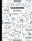 Cleaning Journal: Household Check Lists And To Do Lists. Discover The Easy Way To A Tidy And Clean Home. Washing Machine, Laundry Basket, Detergents, Iron, Clothespins, Hanger, Linen Pattern