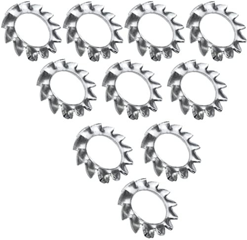 AERZETIX - C48814 - Satz von 10 Fächerscheiben mit außengezahnt - zahnscheiben - unterlegscheiben - sicherungsscheibe - M6 - aus rostfreier stahl A2 - DIN 6798