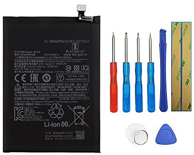 Swark Batterie de rechange BN5A 4900 mAh compatible avec Redmi Note 10 5G / Poco M3 Pro 5G/Redmi 10 avec outils