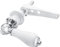 通用 Hinata Metal Toilet Cistern Lever Flush Handle Kit - Ceramic Handle, Adjustable Arm