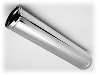 Autobahn88 Alurohr, glänzend poliert, Dornbogenbogen, gerade, Außendurchmesser 4 (102mm), L 12 (300mm), zum direkten Austausch von Motorrohren