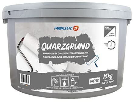 Farbklecks24 Quarzgrund fein 15Kg, Haftgrund, Spezialgrundierung, Grundierung, Putzgrund