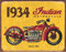 Desperate Enterprises Blechschild 1934 Indianisches Motorrad - Nostalgisches Vintage Metall Wanddekoration - Made in USA