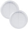 Vent Systems 2 pezzi 150 mm bianco copertura di ventilazione – prese d'aria rotonde – copertura griglia – protezione insetti integrata – prese d'aria HVAC per bagno, ufficio, cucina