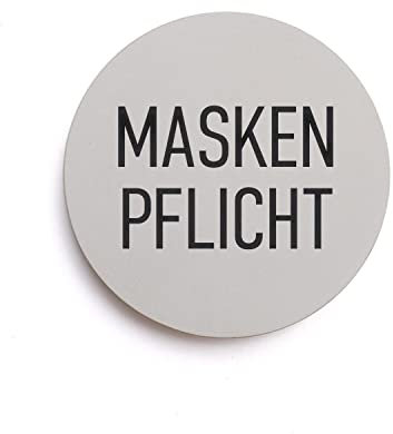Hinweisschilder aus Beton (Maskenpflicht)