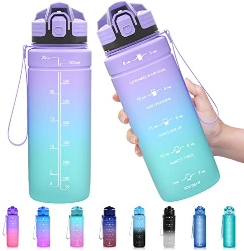 Zounich Trinkflasche Kinder Auslaufsichere 1L/700ml/500ml-BPA frei trinkflaschen Sport tritan Kunststoff Wasserflasche für Fahrrad, Schule, kohlensäure geeignet, spülmaschinenfest Sportflasche