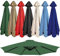 Auvent De Rechange Pour Parasol Extérieur 2m/2,7m/3.0m, 6 Baleines/8 Baleines Toile De Rechange Pour Parasols De Jardin Plage Et Piscine, Housse De Rechange Pour Parasol Droit Ou Déporté(Couleur:vert,